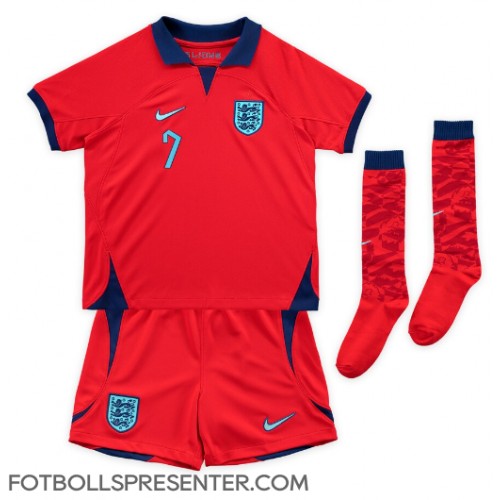 England Jack Grealish #7 Bortatröja Barn VM 2022 Kortärmad (+ korta byxor)